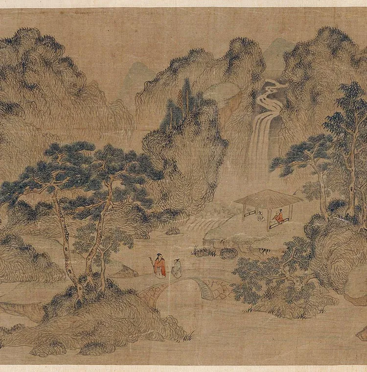 传元王蒙《溪山无尽图卷》_21