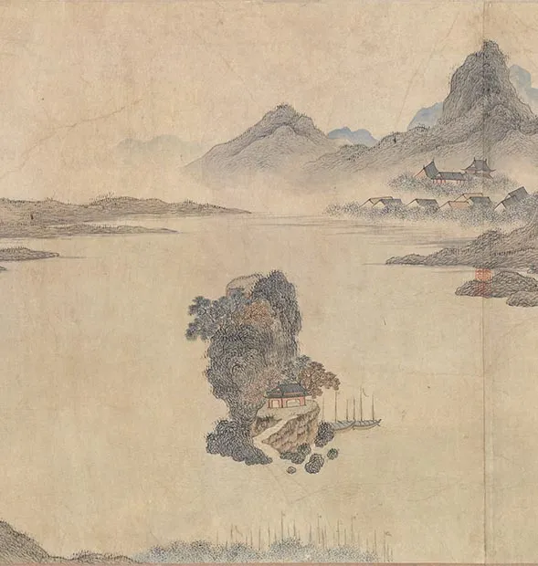 王蒙《长江万里图卷》全卷_18