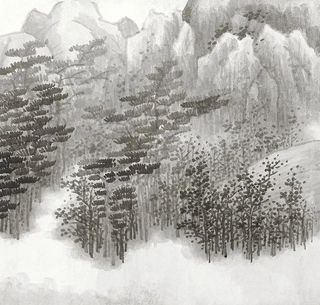 龚贤赠长翁山水卷_32
