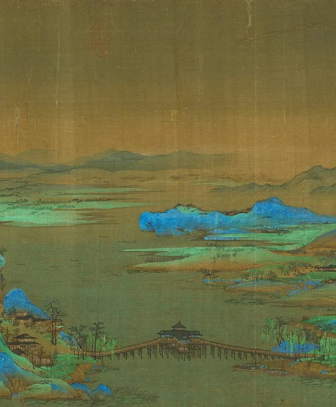 王希孟《千里江山图卷》全卷_22