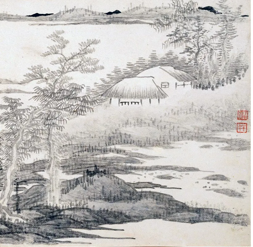 龚贤《山水八段图卷》_14