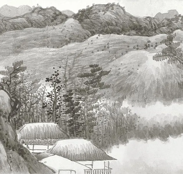 龚贤赠长翁山水卷_11