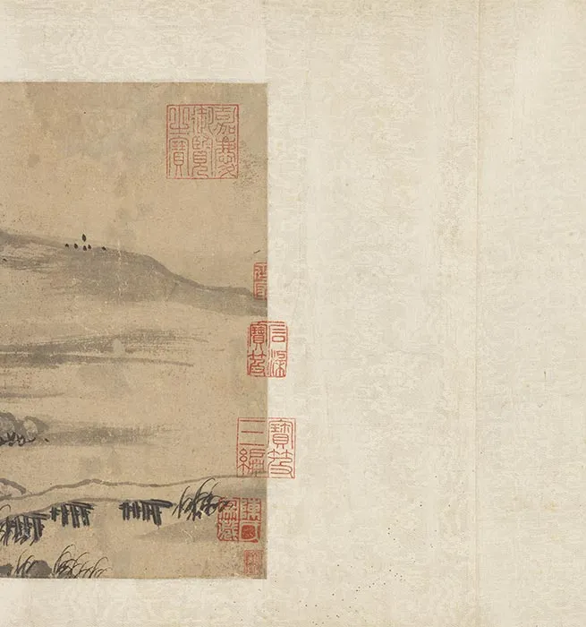 元人合笔陶九成竹居诗画卷_25
