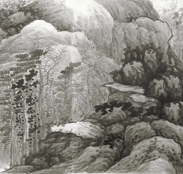 龚贤赠长翁山水卷_19