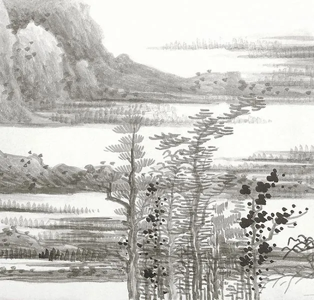 龚贤赠长翁山水卷_27