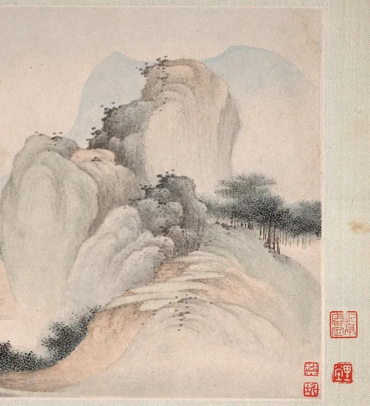 樊圻为玉翁画山水册_11