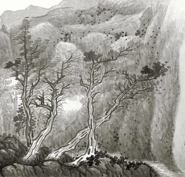 龚贤赠长翁山水卷_09