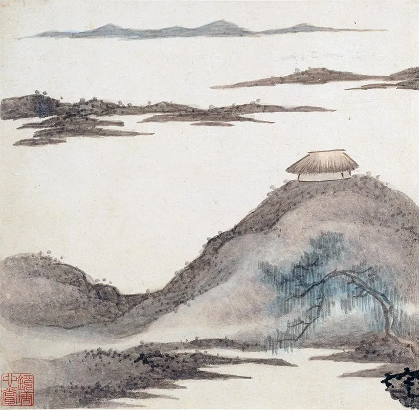 龚贤《山水八段图卷》_01
