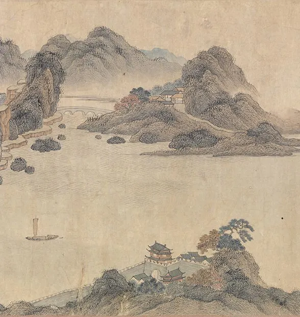 王蒙《长江万里图卷》全卷_17