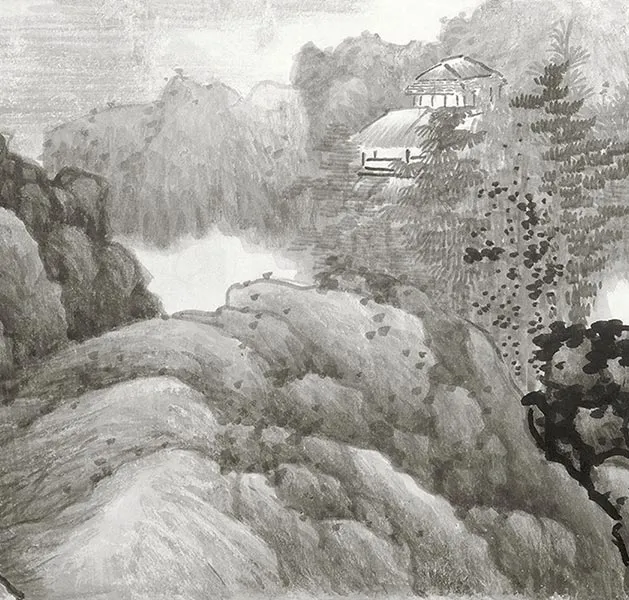 龚贤赠长翁山水卷_16