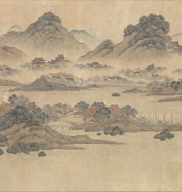 王蒙《长江万里图卷》全卷_23