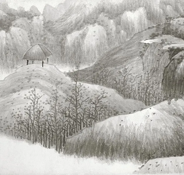 龚贤赠长翁山水卷_33