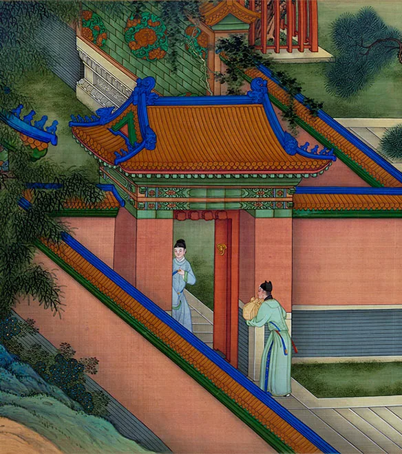 清冷枚《仿仇英汉宫春晓图》卷_21