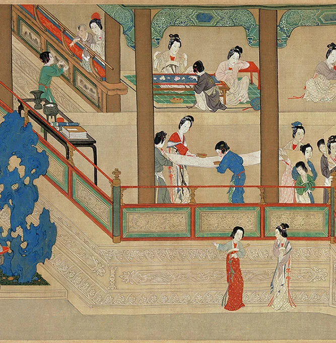 明仇英汉宫春晓图卷_06