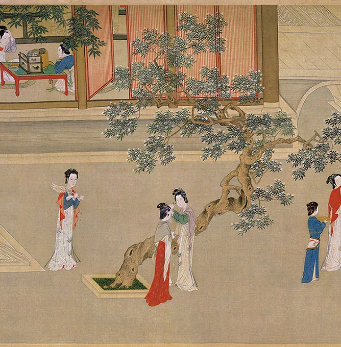 明仇英汉宫春晓图卷_11