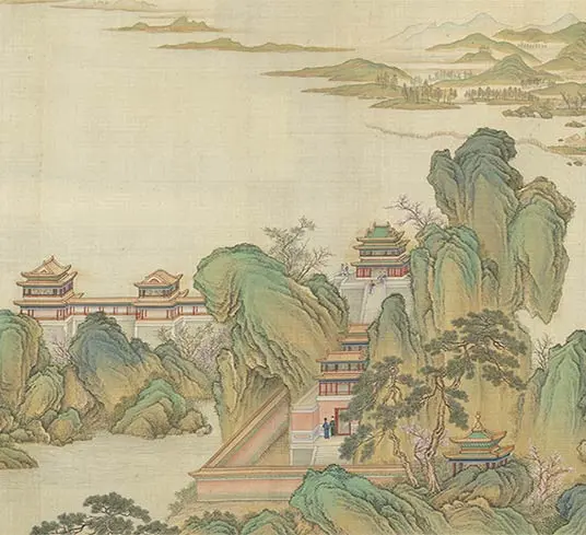 清院本汉宫春晓图长卷_05