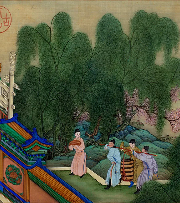 清冷枚《仿仇英汉宫春晓图》卷_26