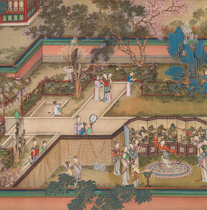 清院本汉宫春晓图_11