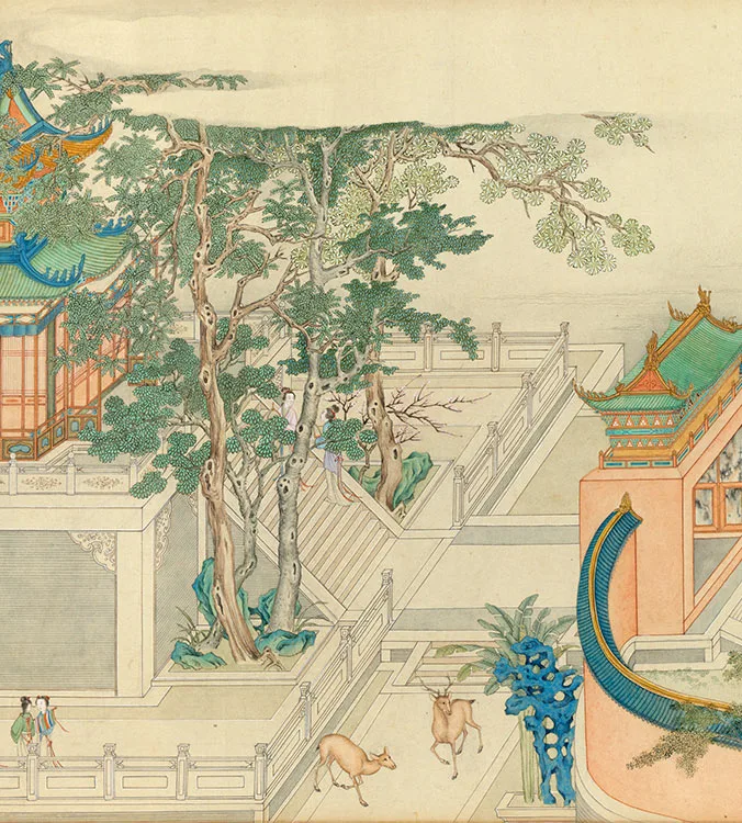 丁观鹏《仿仇英汉宫春晓图》卷_18