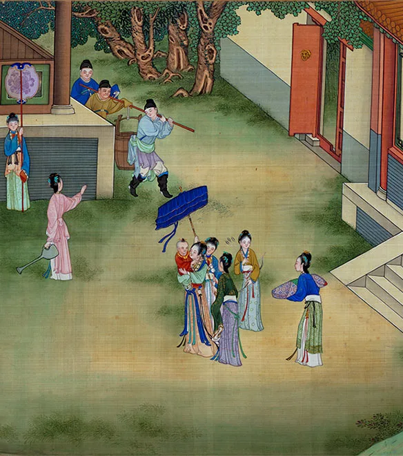 清冷枚《仿仇英汉宫春晓图》卷_19