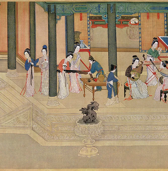 明仇英汉宫春晓图卷_09