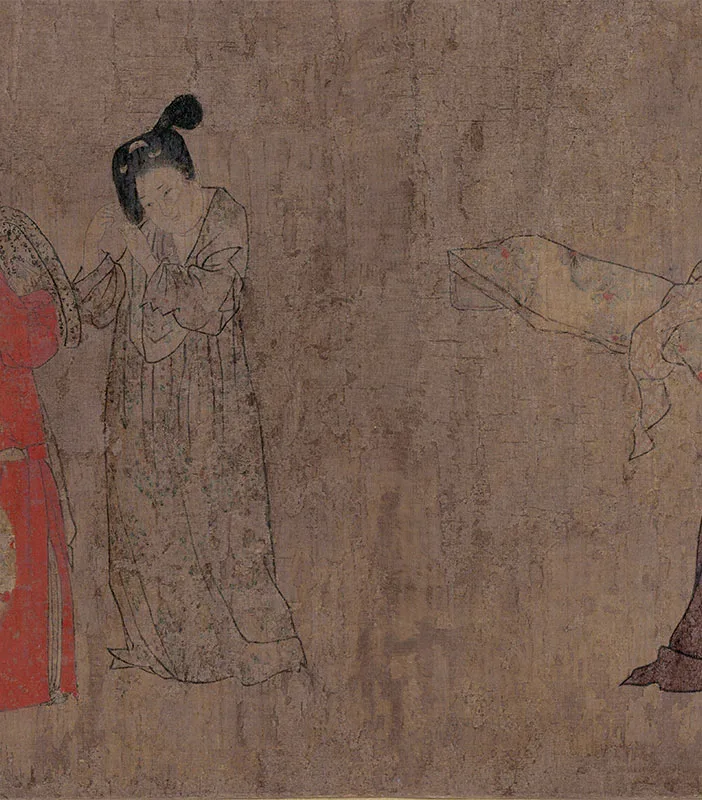 周昉《挥扇仕女图》卷_06