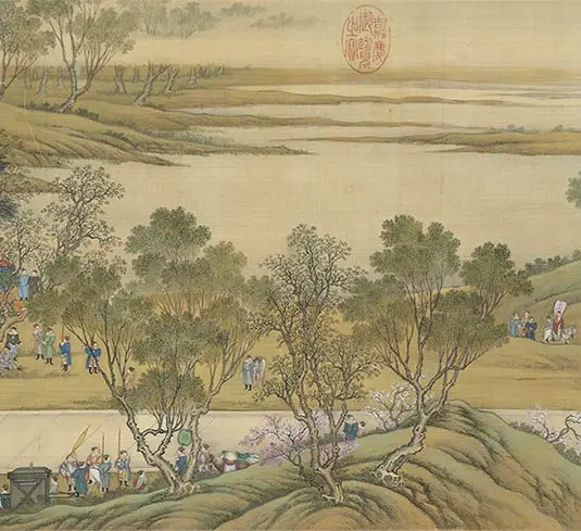 清院本汉宫春晓图长卷_55