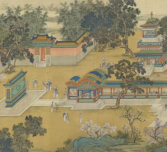 清院本汉宫春晓图长卷_35