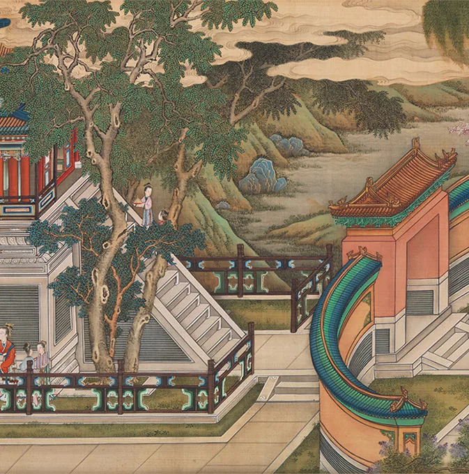 清院本汉宫春晓图_18