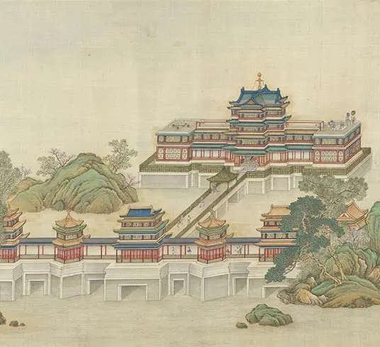 清院本汉宫春晓图长卷_04