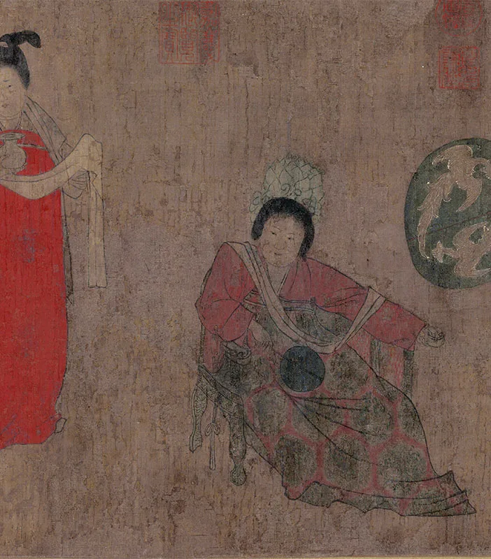 周昉《挥扇仕女图》卷_08