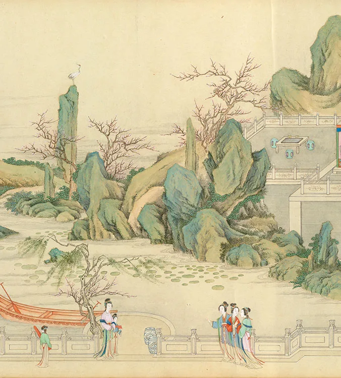 丁观鹏《仿仇英汉宫春晓图》卷_16