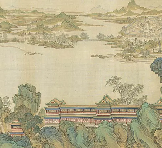 清院本汉宫春晓图长卷_06