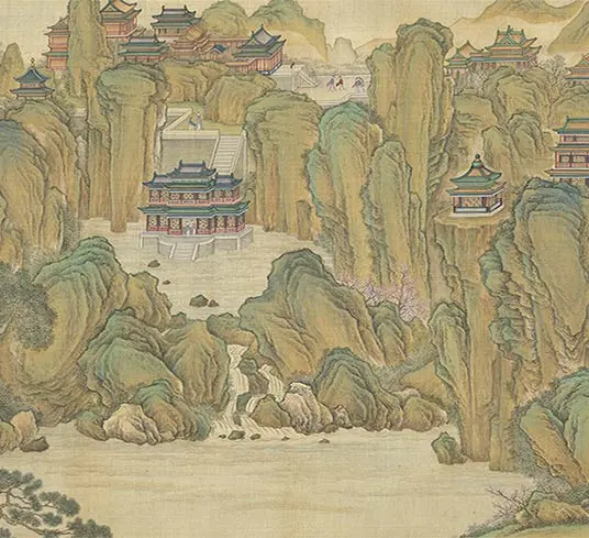 清院本汉宫春晓图长卷_11