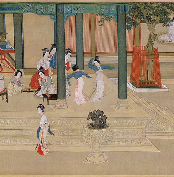 明仇英汉宫春晓图卷_10