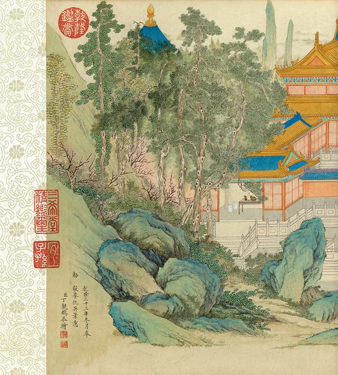 丁观鹏《仿仇英汉宫春晓图》卷_01