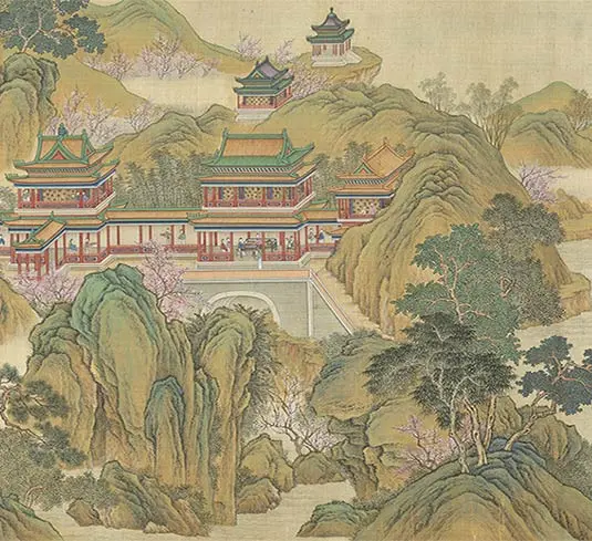 清院本汉宫春晓图长卷_13