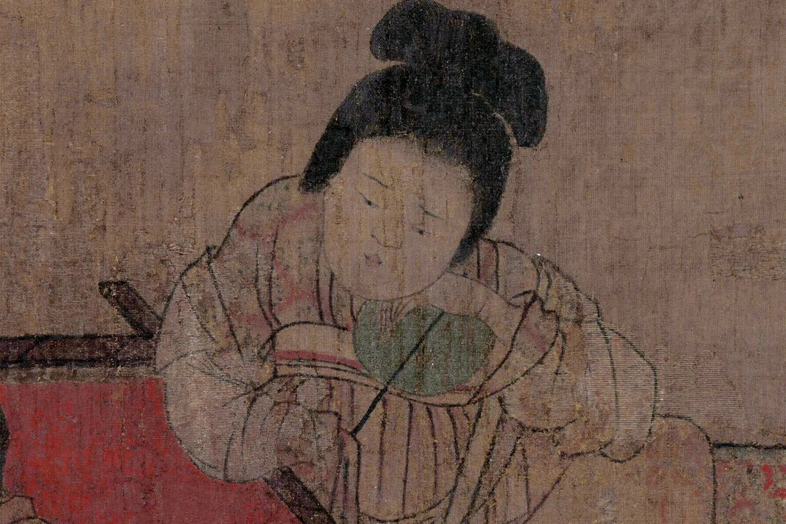 周昉《挥扇仕女图》卷- 国画作品高清大图下载- 集古作网