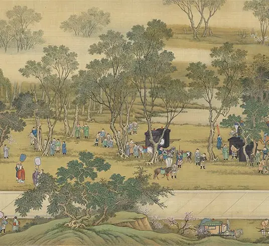 清院本汉宫春晓图长卷_54