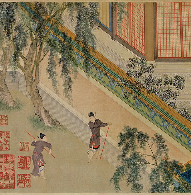 明仇英汉宫春晓图卷_02