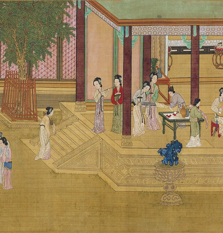 明仇英《汉宫春晓图》卷_10