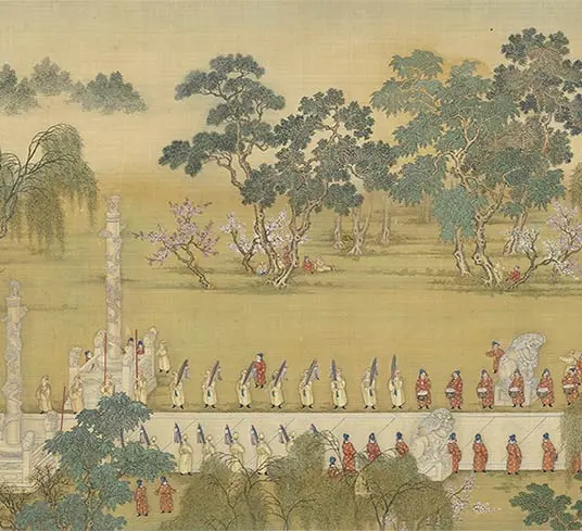 清院本汉宫春晓图长卷_52