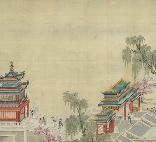 清院本汉宫春晓图长卷_30