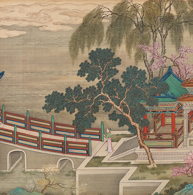 清院本汉宫春晓图_05