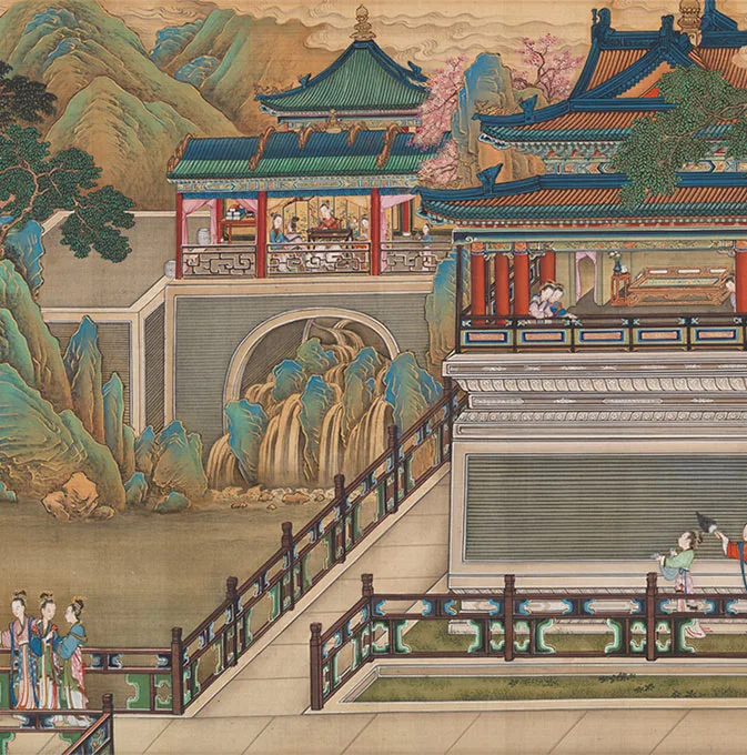 清院本汉宫春晓图_17