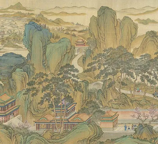 清院本汉宫春晓图长卷_07