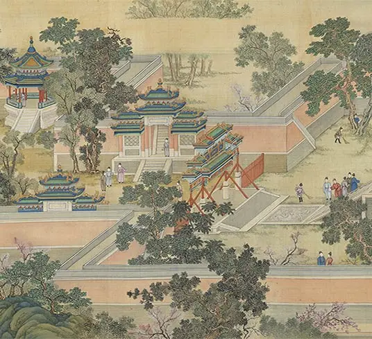 清院本汉宫春晓图长卷_43