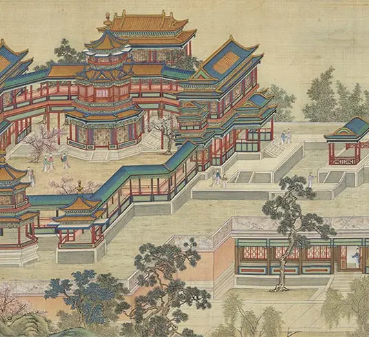 清院本汉宫春晓图长卷_27