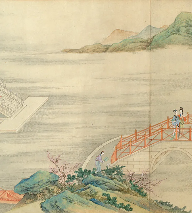 丁观鹏《仿仇英汉宫春晓图》卷_04