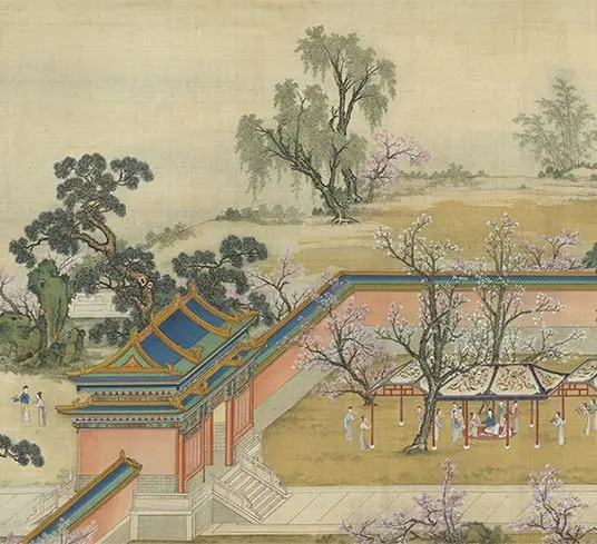 清院本汉宫春晓图长卷_32